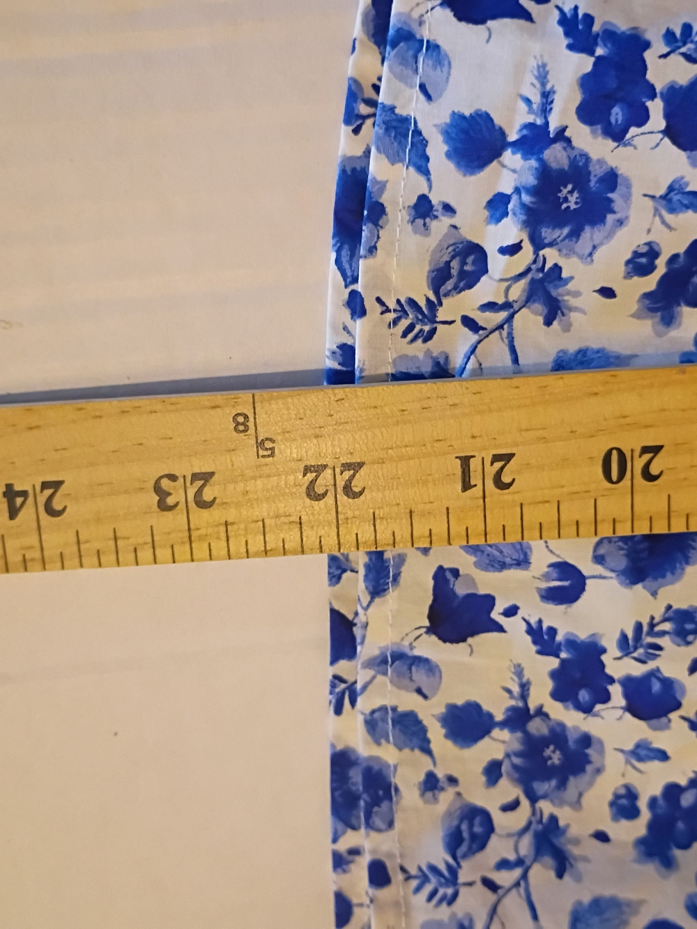Maeve Anthropologie The Leandra Blouse White Blue Floral Sz XL - Picture 6 of 6